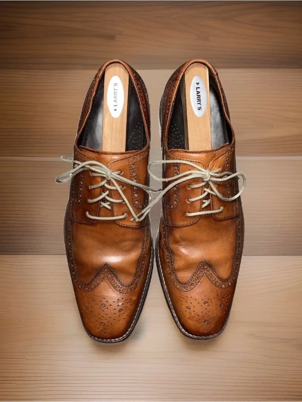 Cole Haan Leather Wingtip Dress Oxfords in Brown Men's Size 11 Shoe